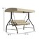 Flash Furniture Tan 3-Seater Convertible Canopy Patio Swing/Bed TLH-007-TAN-GG - alternate 9